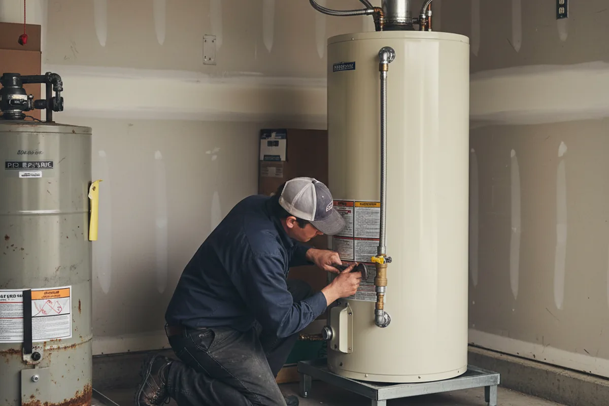 Water heater and shutoff valve replacement in Weeksbury